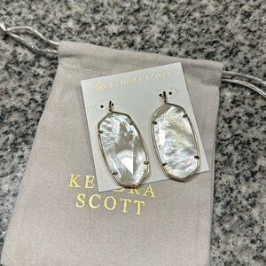 NWOT Kendra Scott Faceted Danielle’s in Ivory Mother of Pearl & Gold Frame